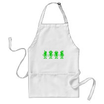 green pixel robots apron