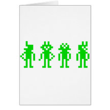 green pixel robots card