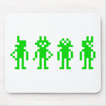 green pixel robots mousepad