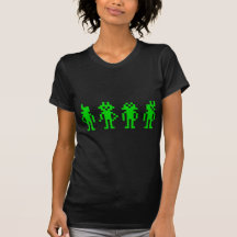 green pixel robots shirt