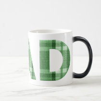 Green Plaid Dad Mug mugs