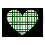 Green Plaid Greeting Cards