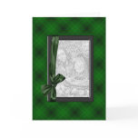 Green Plaid Photo Frame Card