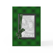 Green Plaid Photo Frame Card