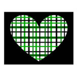 Green Plaid Post Cards
