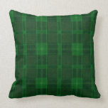 Green Plaid Reversible Pillow
