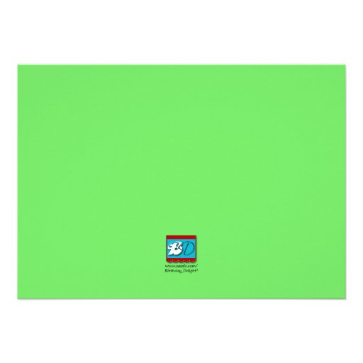 Green Plasma Ball Birthday Party Invitations