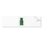 green plastic pills bottle bumper stickers