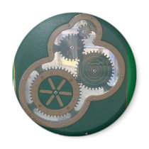 Green Playground Gears magnets by JuJuGardens Green Playground Gears magnets