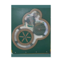 Green Playground Gears postcards by JuJuGardens Green Playground Gears postcards
