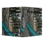 Green Playground slide, wood jungle gym Vinyl Binders