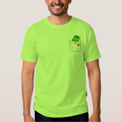 Green Pocket Parrot Men's Basic T-Shirt