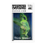 Green Poison Dart Frog Think Green Environment postage