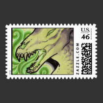Green poison postage stamps