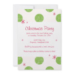 Green Polka Dot Christmas Party Invitation