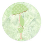 Green Polka Dots Baby Shower Stickers