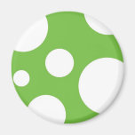 Green Polka Dots Fridge Magnets