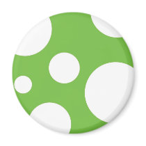Green Polka Dots magnets by GreenChex Green Polka Dots magnets