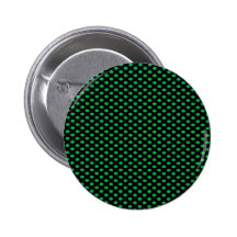 Green Polka Dots on Black Pinback Button