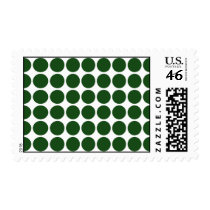 Green Polka Dots on White stamps