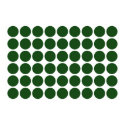 Green Polka Dots on White