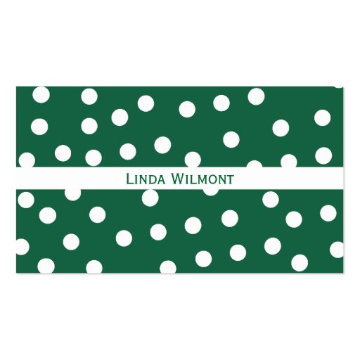 Green Polkadots Business Card (front side)