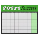 Green Potty Training Success Charts Letterhead Template