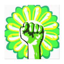 Green Power Stretched Canvas Print