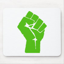 Green power mousepads by Femfatal Green power mousepads