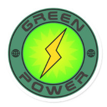Green Power Sticker