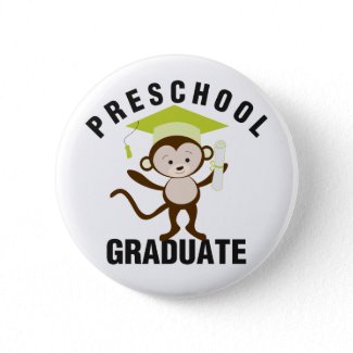 Green Preschool Graduate button