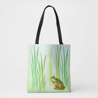 Green Princess Frog Animal Tote Bag
