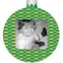Green Printed Christmas Ball Photo Ornament Frame photo sculptures by holidayornaments Green Printed Christmas Ball Photo Ornament Frame photo sculptures