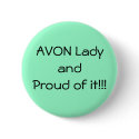 Green Proud Avon Button