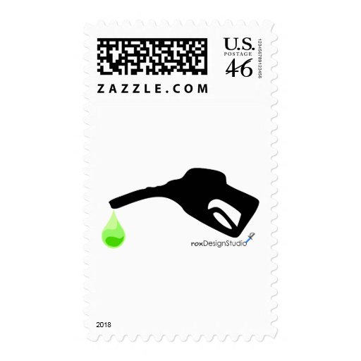 green Pump Postage Stamps