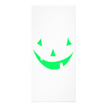 Green Pumpkin Face Halloween Design rack cards
