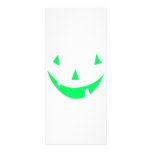 Green Pumpkin Face Halloween Design Rack Card