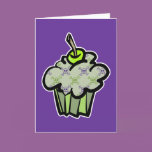 green punk skull crossbones cupcake
