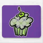 green punk skull crossbones cupcake