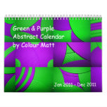 Green & Purple Abstract 2011 Calendar