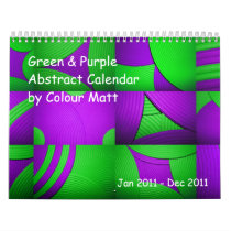 Green & Purple Abstract 2011 Calendar