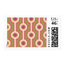 Green, purple and pink chain pattern stamps