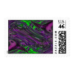 green purple chaos postage