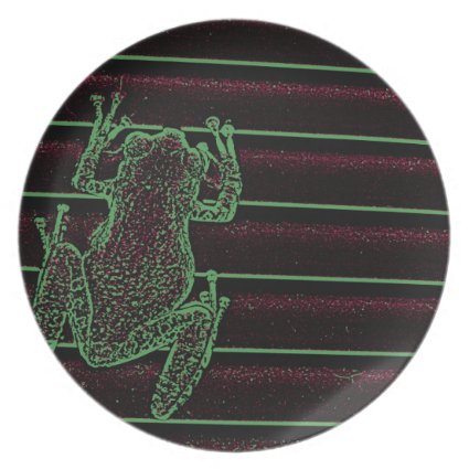 green purple frog graphic amphibian reptile design plates