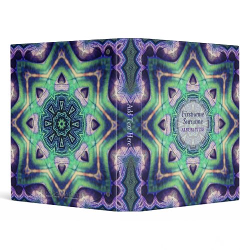 Green Purple Geometric Star Album Binder binder