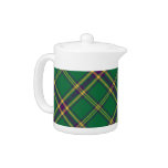 Green/Purple/Gold Tartan Plaid Teapot
