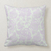 Green Purple Rose Design Pillow pillows