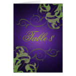 Green & Purple Scroll Table Card