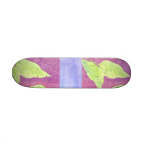 Green/purple skateboard deck
