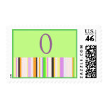 GREEN PURPLE STRIPED MONOGRAM - Cu... - Customized Stamps